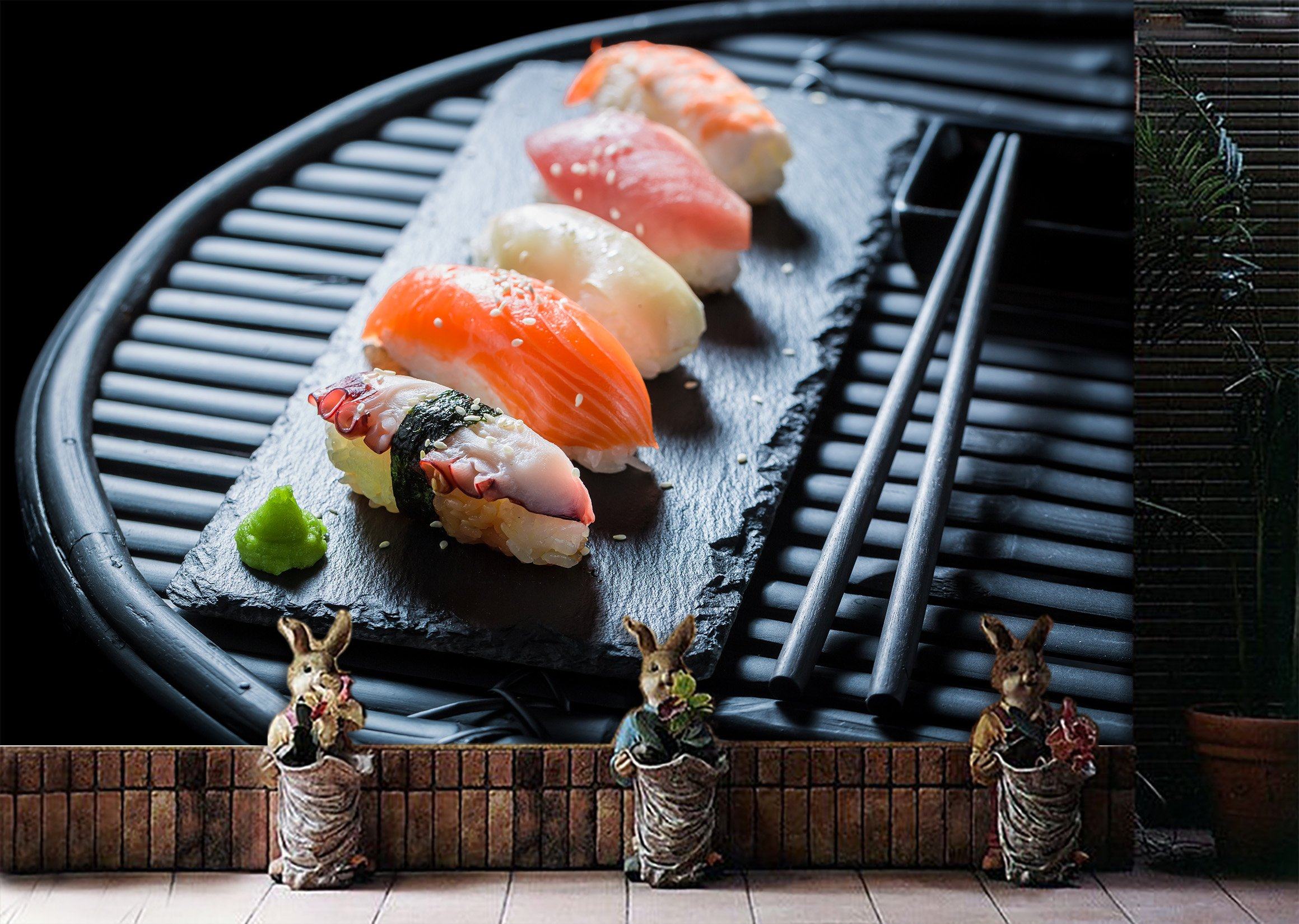 3D Plate Sushi 092 Wallpaper AJ Wallpaper 