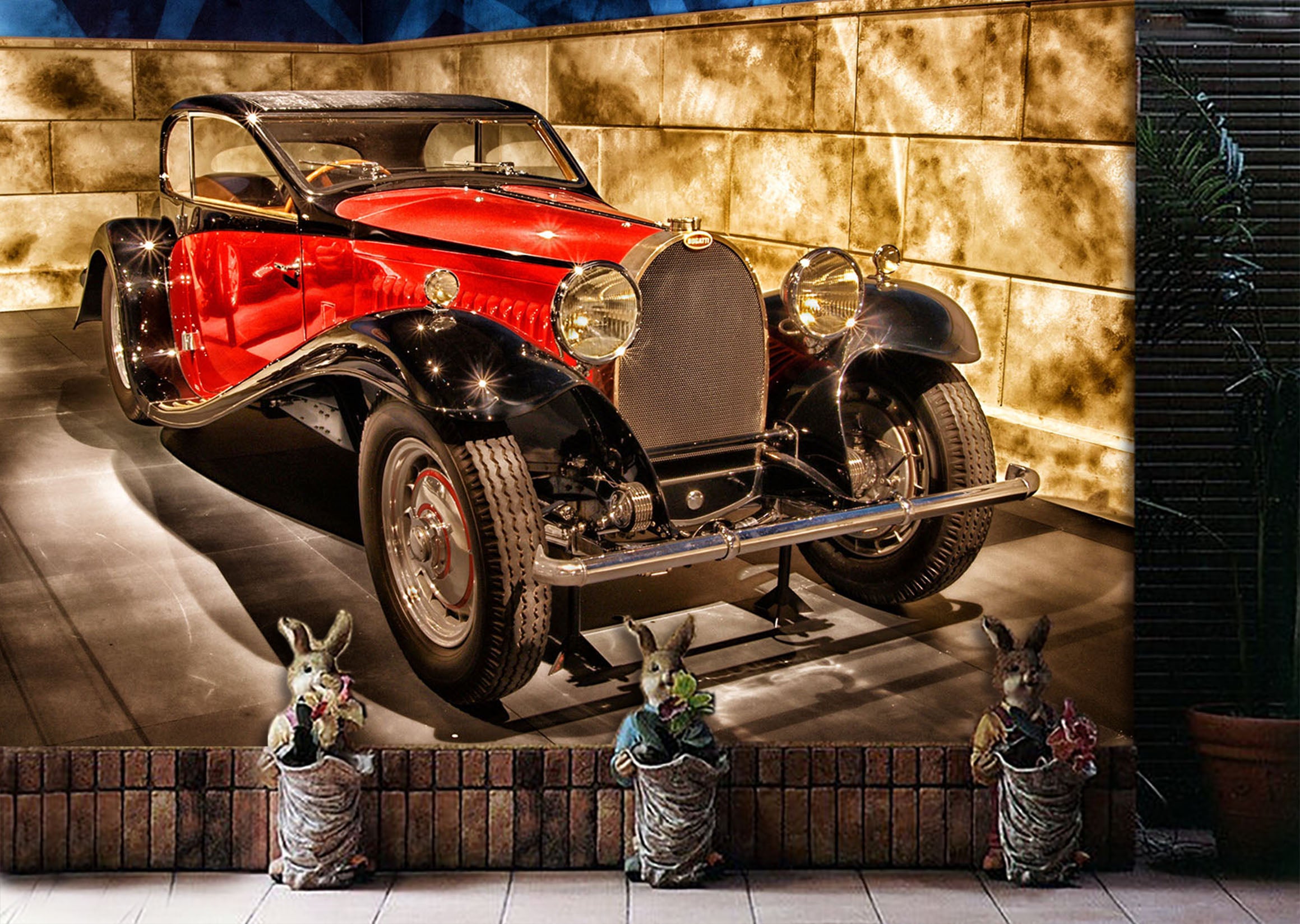 3D Bugatti Luxury 227 Vehicle Wall Murals