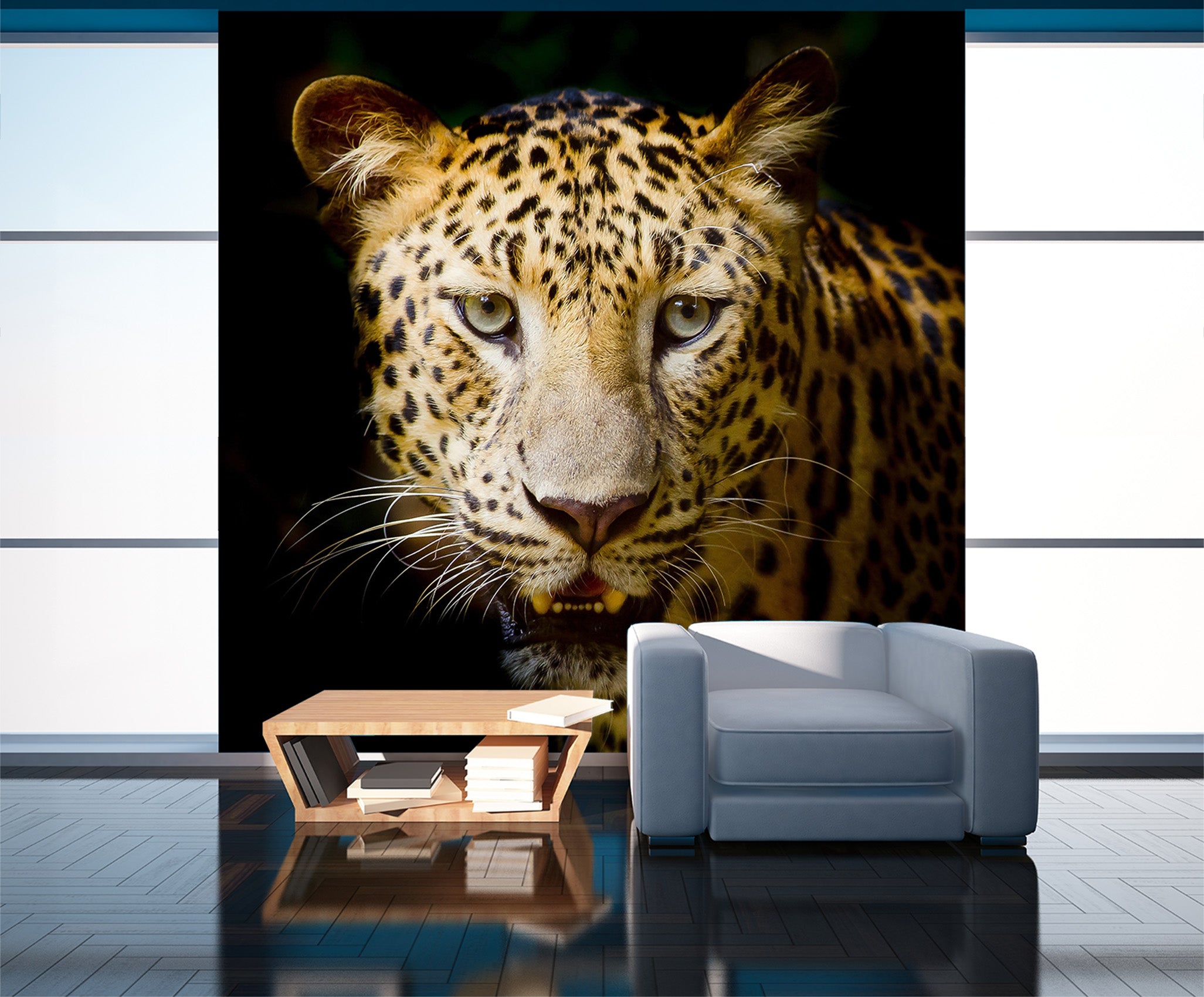 3D Beast Leopard 325 Wall Murals