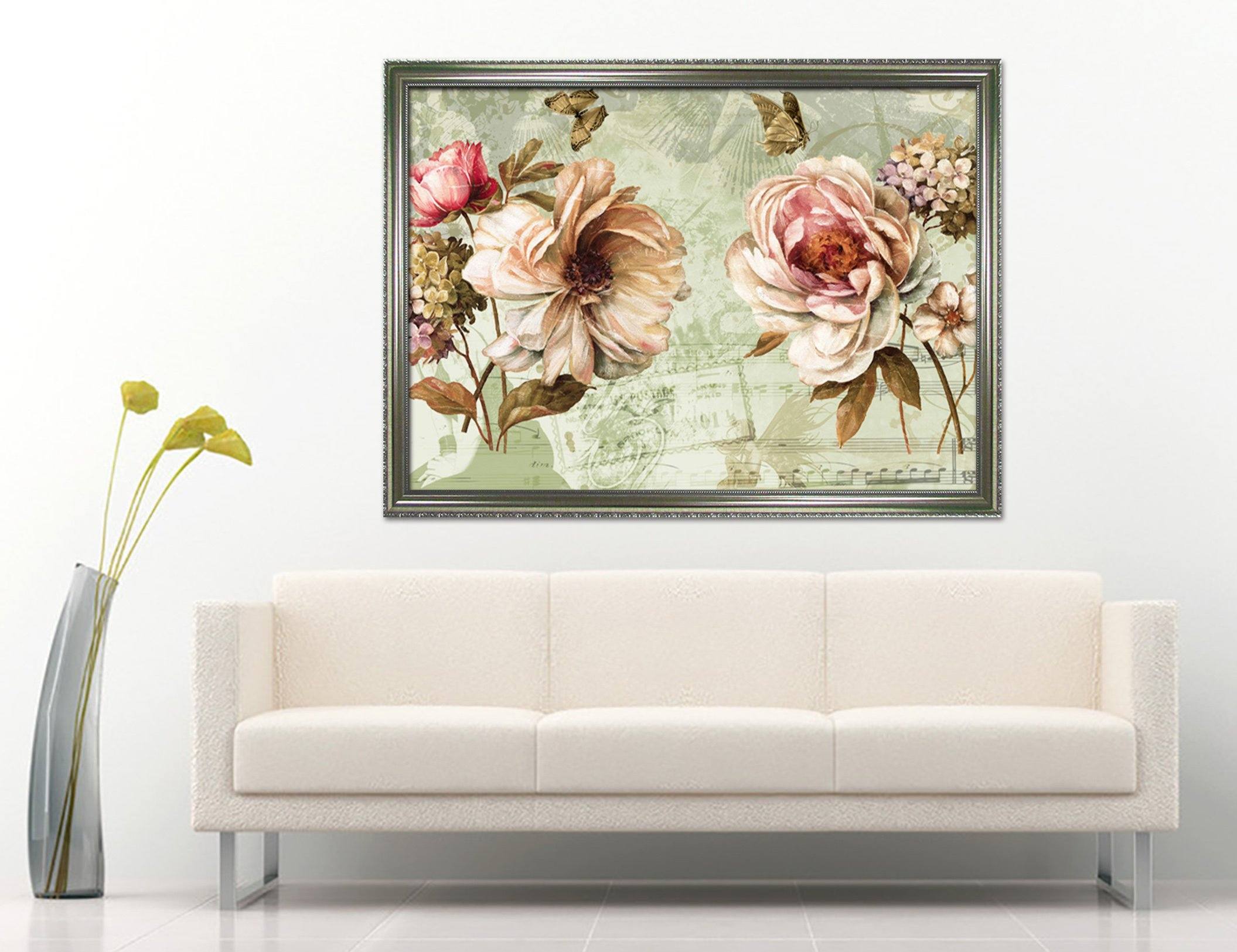 3D Flower Open 040 Fake Framed Print Painting Wallpaper AJ Creativity Home 