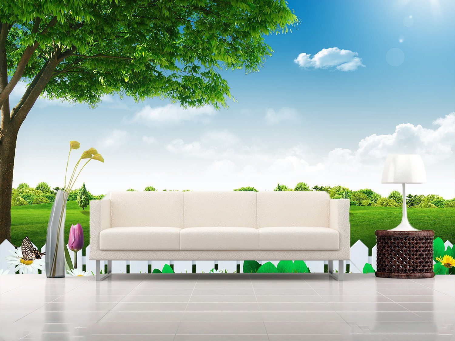 Green Natural Landscape Wallpaper AJ Wallpaper 