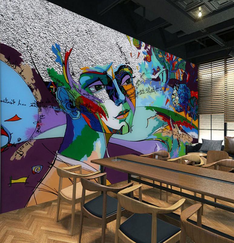 3D Graffiti Flower Girl 24 Wallpaper AJ Wallpaper 