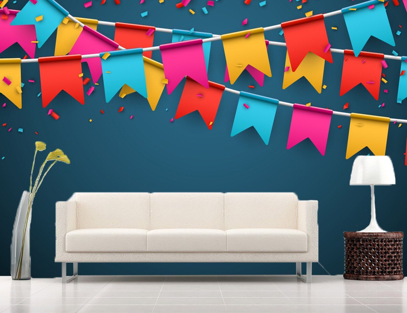 3D Color Flags Fluttering Wallpaper AJ Wallpaper 