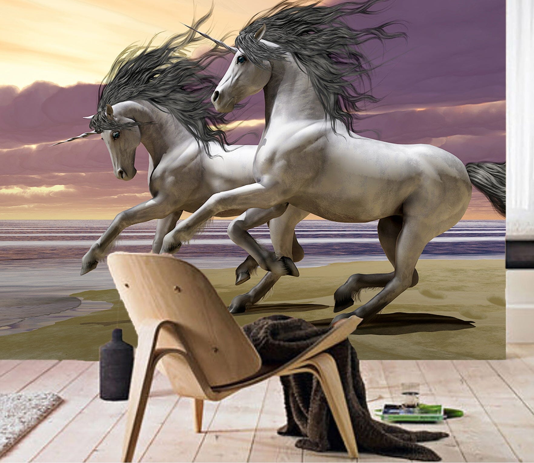 3D Two Horses 1518 Wall Murals Wallpaper AJ Wallpaper 2 