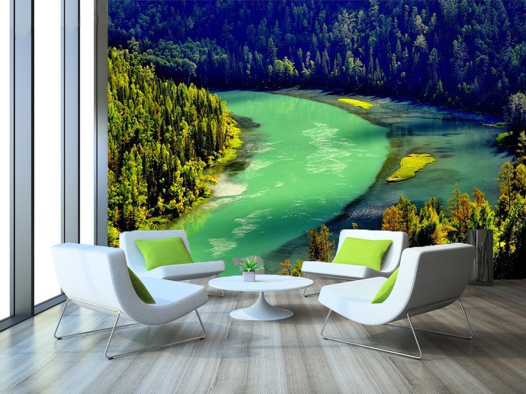 3D Jungle River 381 Wallpaper AJ Wallpaper 