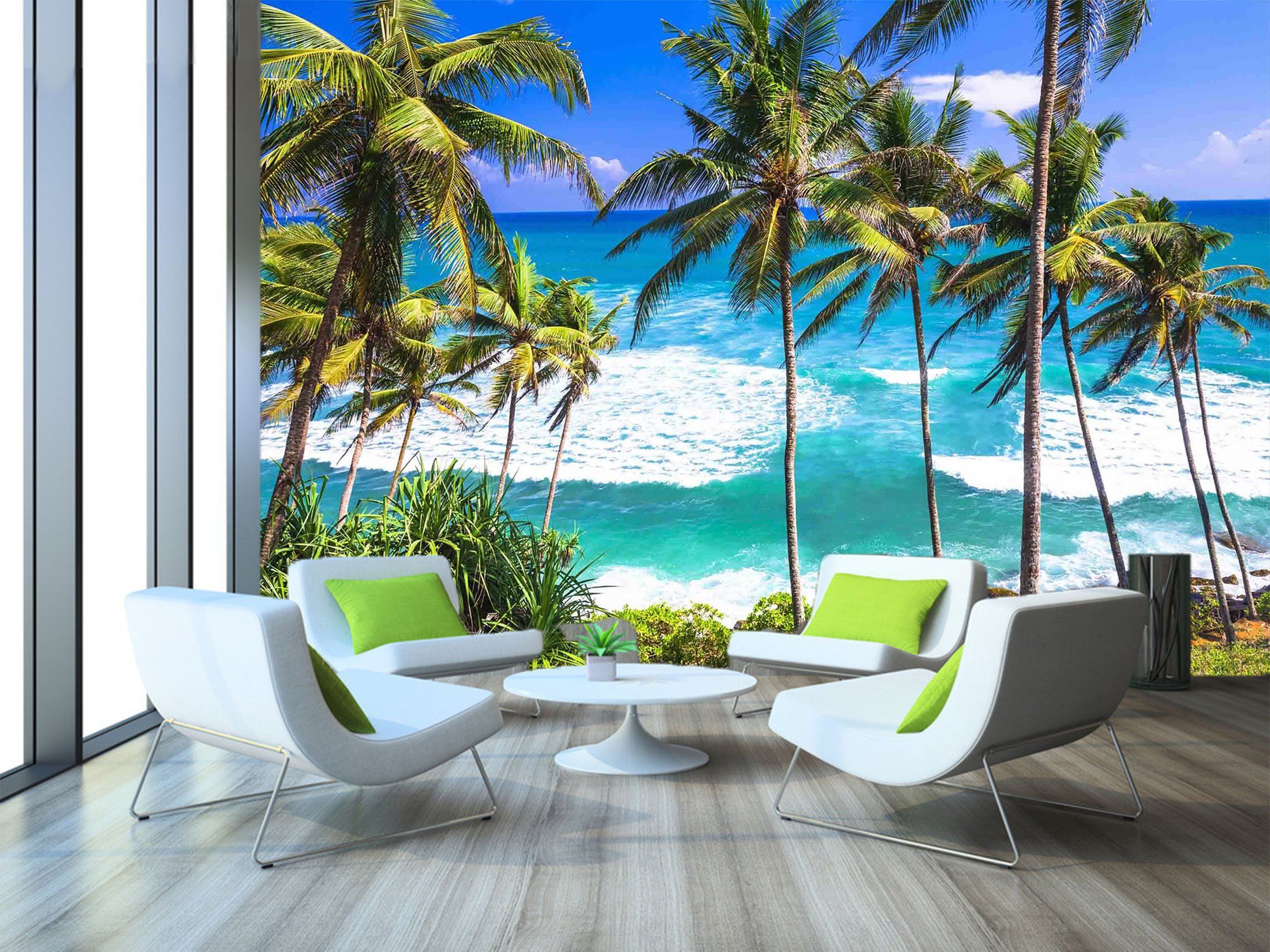 3D Coconut Tree Sea 626 Wallpaper AJ Wallpaper 