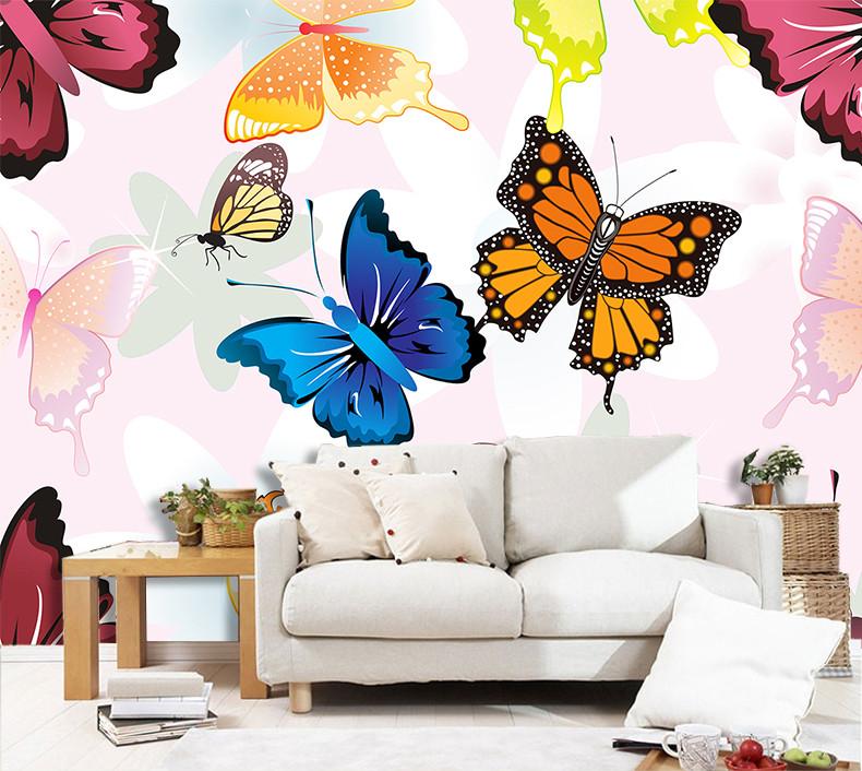 3D Color Butterflies 290 Wallpaper AJ Wallpaper 