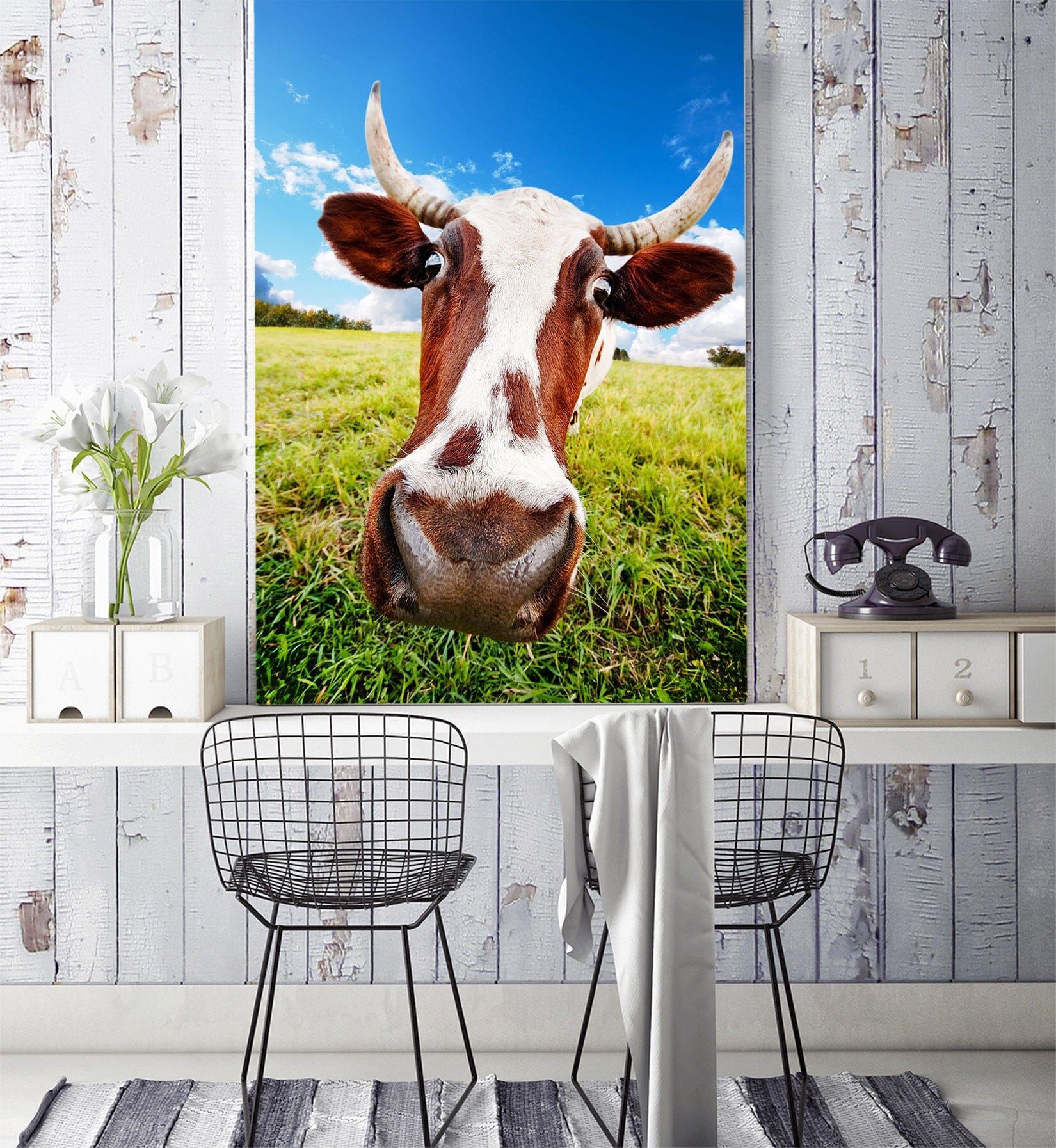 3D Dairy Cow 139 Wall Murals Wallpaper AJ Wallpaper 2 