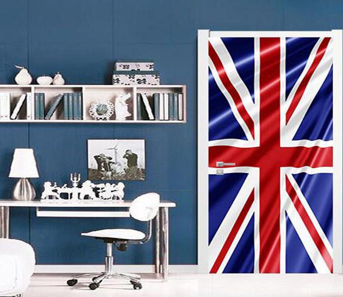 3D british flag painting door mural Wallpaper AJ Wallpaper 