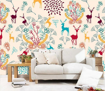 3D Christmas Deer Pattern 88 Wallpaper AJ Wallpaper 2 