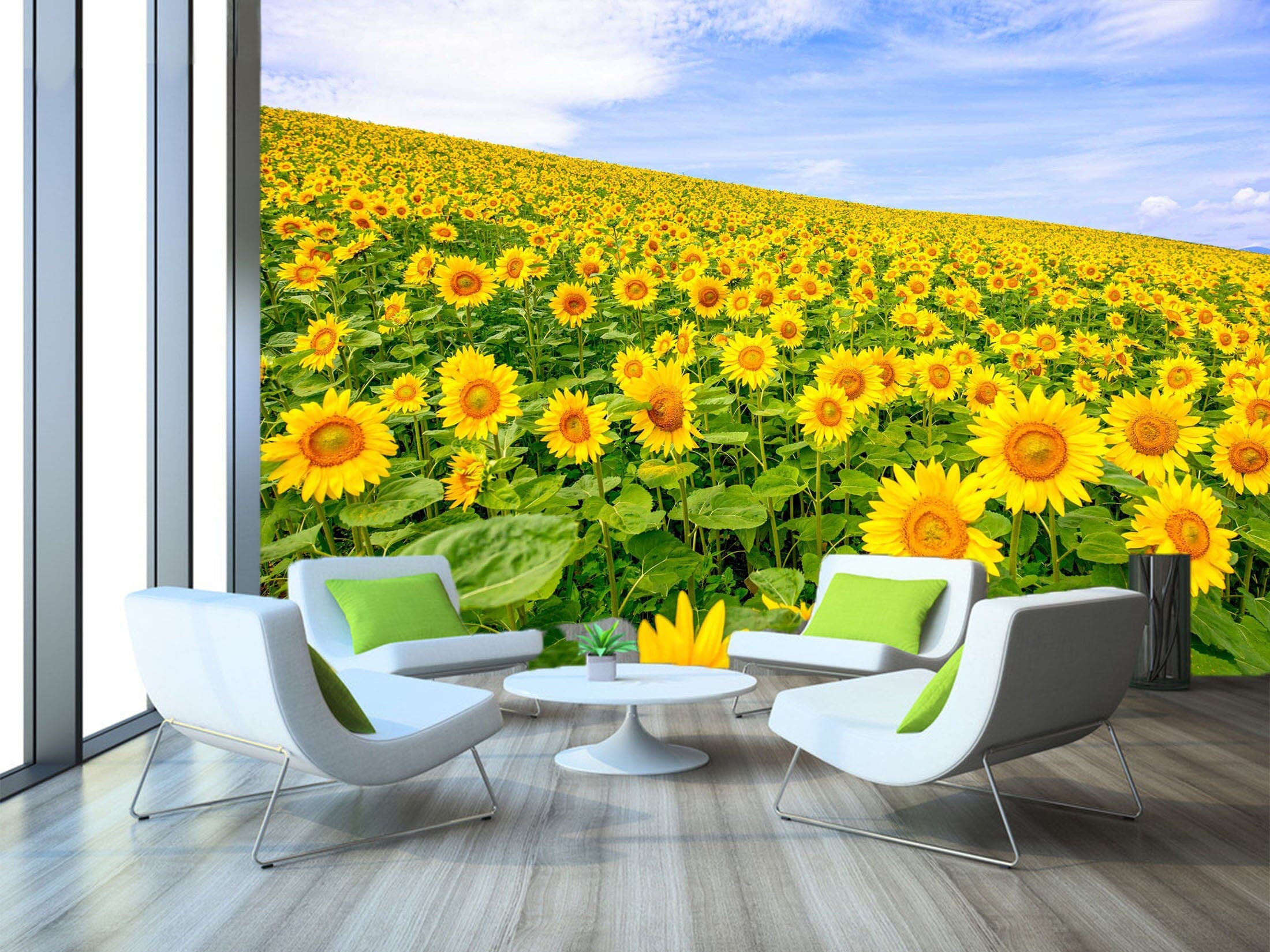 3D Sunflower Estate 1042 Wall Murals Wallpaper AJ Wallpaper 2 