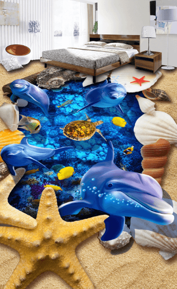 3D Ocean Treasures Floor Mural Wallpaper AJ Wallpaper 2 
