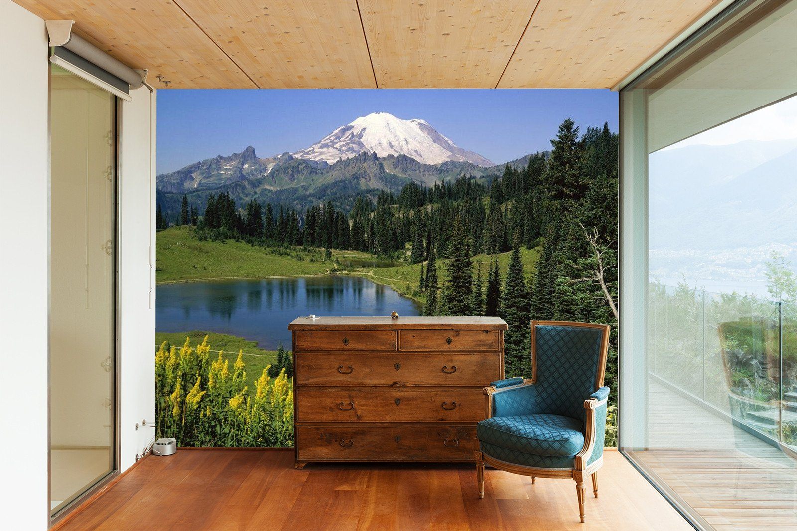 Green Pines Shrouded Small Lake 64 Wallpaper AJ Wallpaper 1 