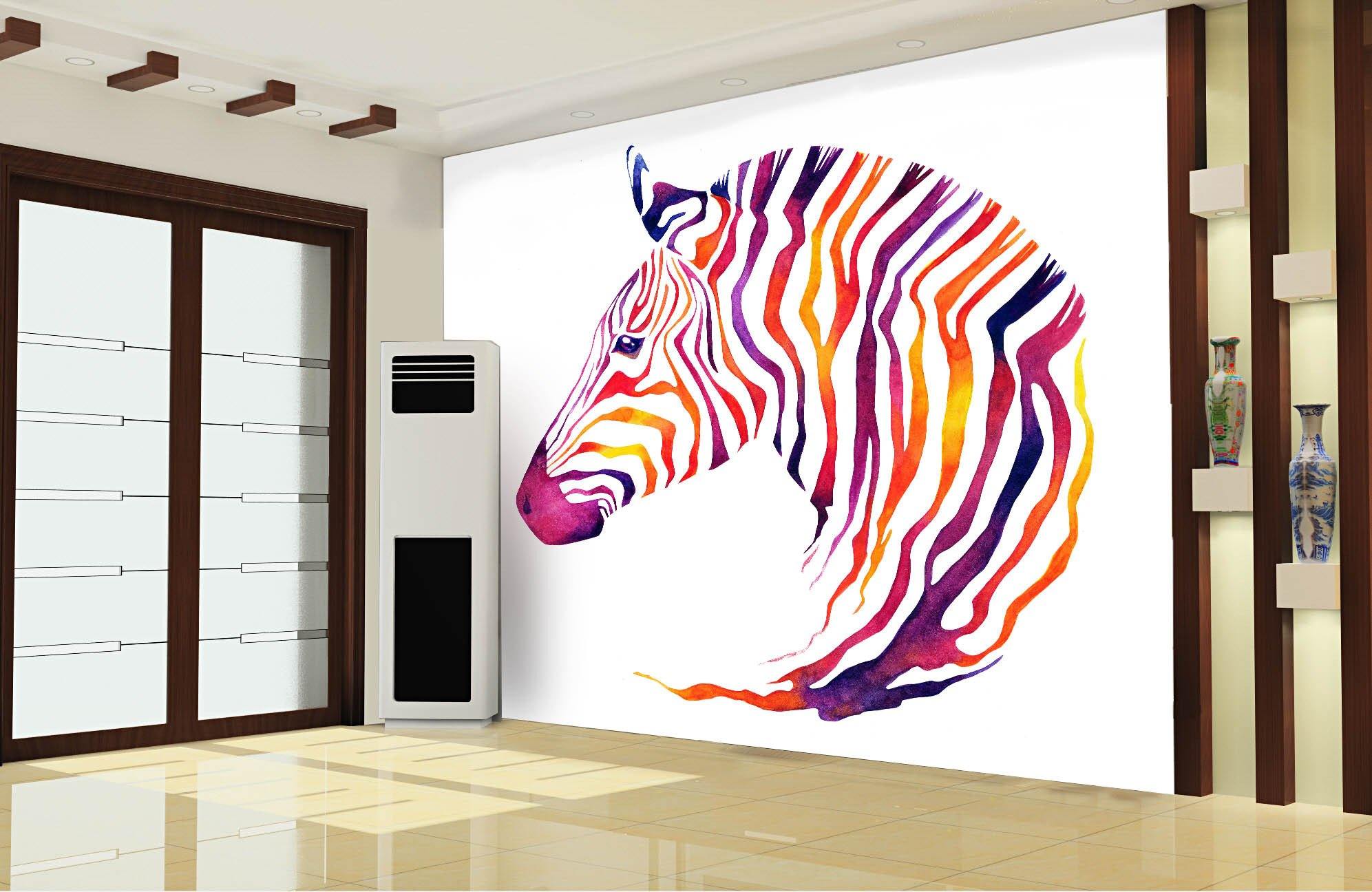 Chromatic Stripe Horse Wallpaper AJ Wallpaper 