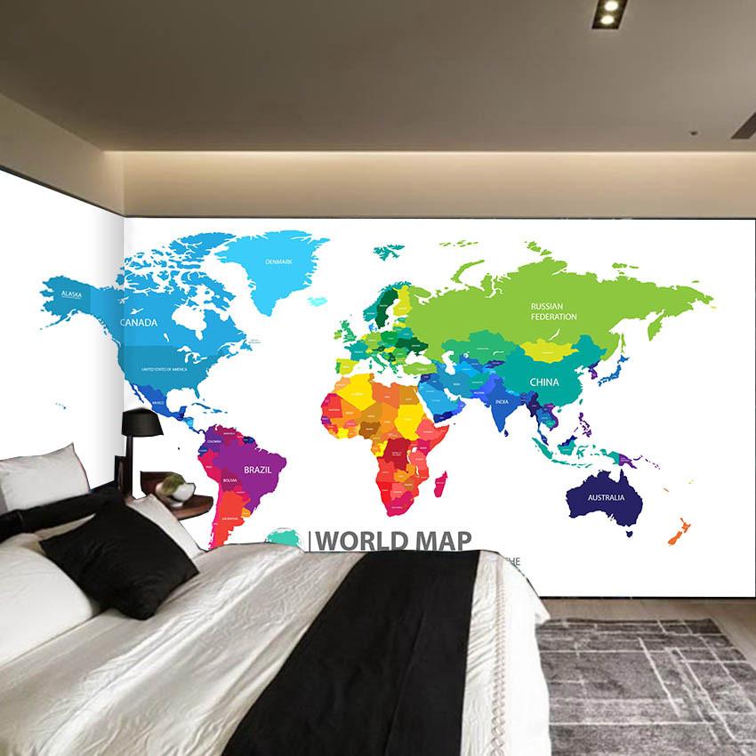 Colored World Map 2 Wallpaper AJ Wallpaper 
