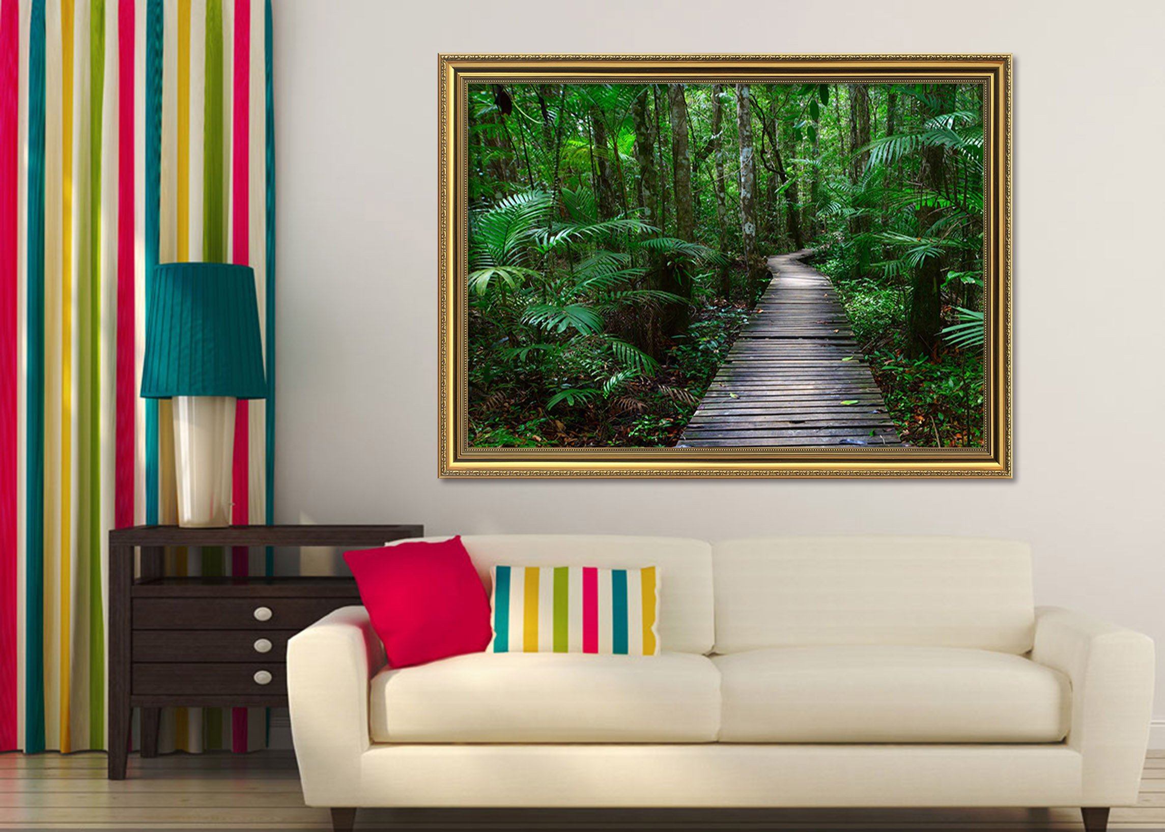 3D Quiet Trail 072 Fake Framed Print Painting Wallpaper AJ Creativity Home 