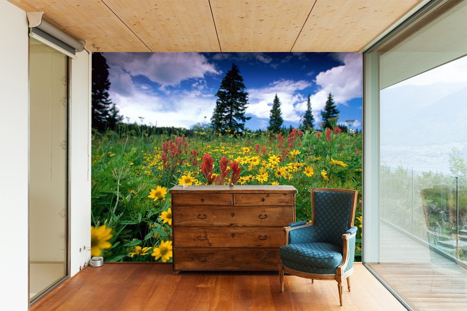 Wild Chrysanthemum And Pines 92 Wallpaper AJ Wallpaper 1 