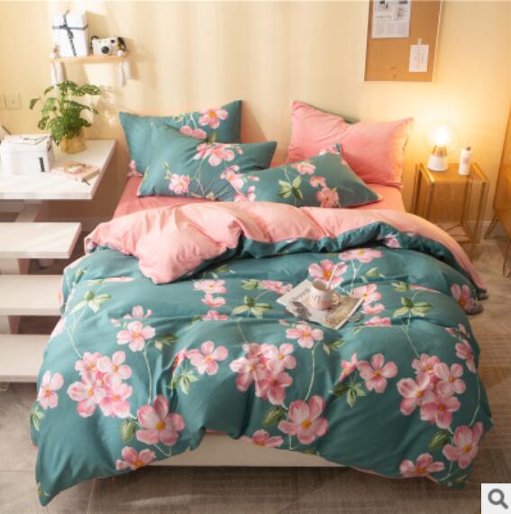 3D Pink Flowers 18074 Bed Pillowcases Quilt