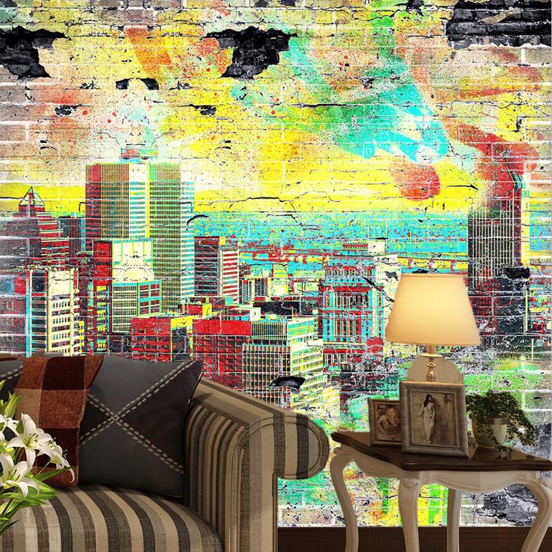 3D Graffiti City Colorful 768 Wallpaper AJ Wallpaper 