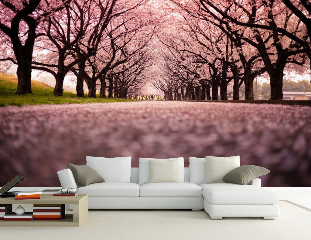 Blooming Cherry Trees Wallpaper AJ Wallpaper 