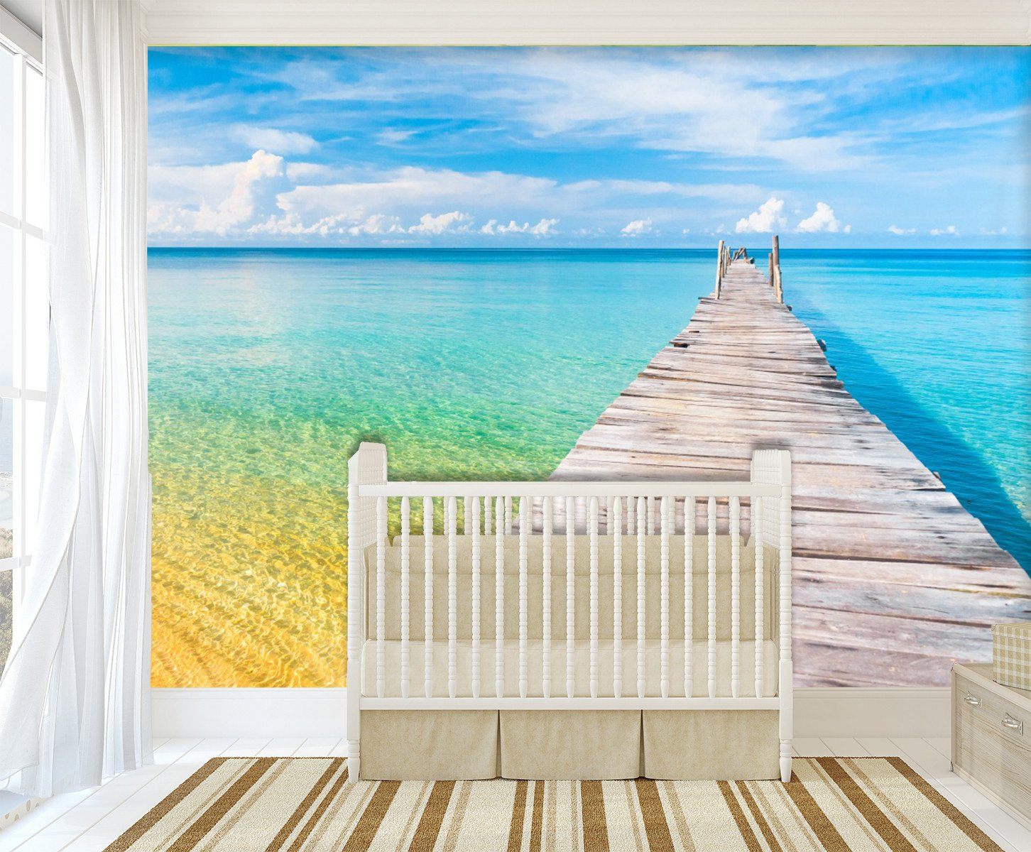 3D Bridge To Sea 048 Wallpaper AJ Wallpaper 