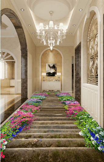 3D Staircase 040 Floor Mural Wallpaper AJ Wallpaper 2 