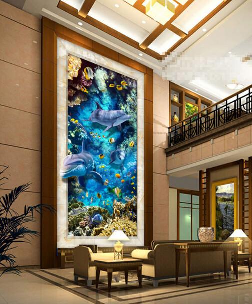 3D Coral Sea Floor Mural Wallpaper AJ Wallpaper 2 