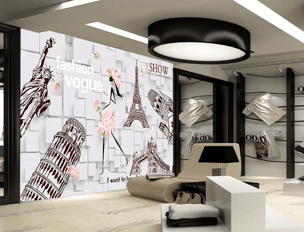 3D Graffiti Tower Woman 287 Wallpaper AJ Wallpaper 2 