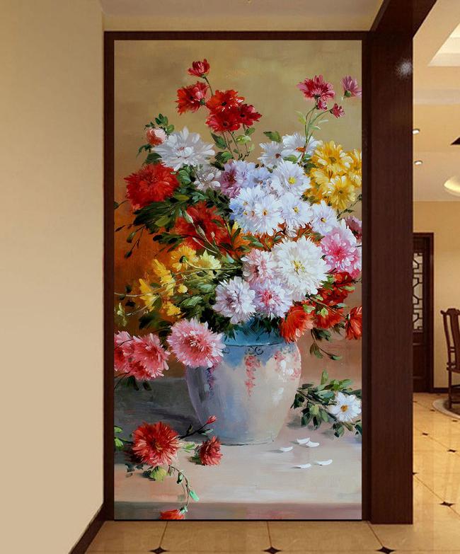 3D Flower Basket 628 Wall Murals Wallpaper AJ Wallpaper 2 