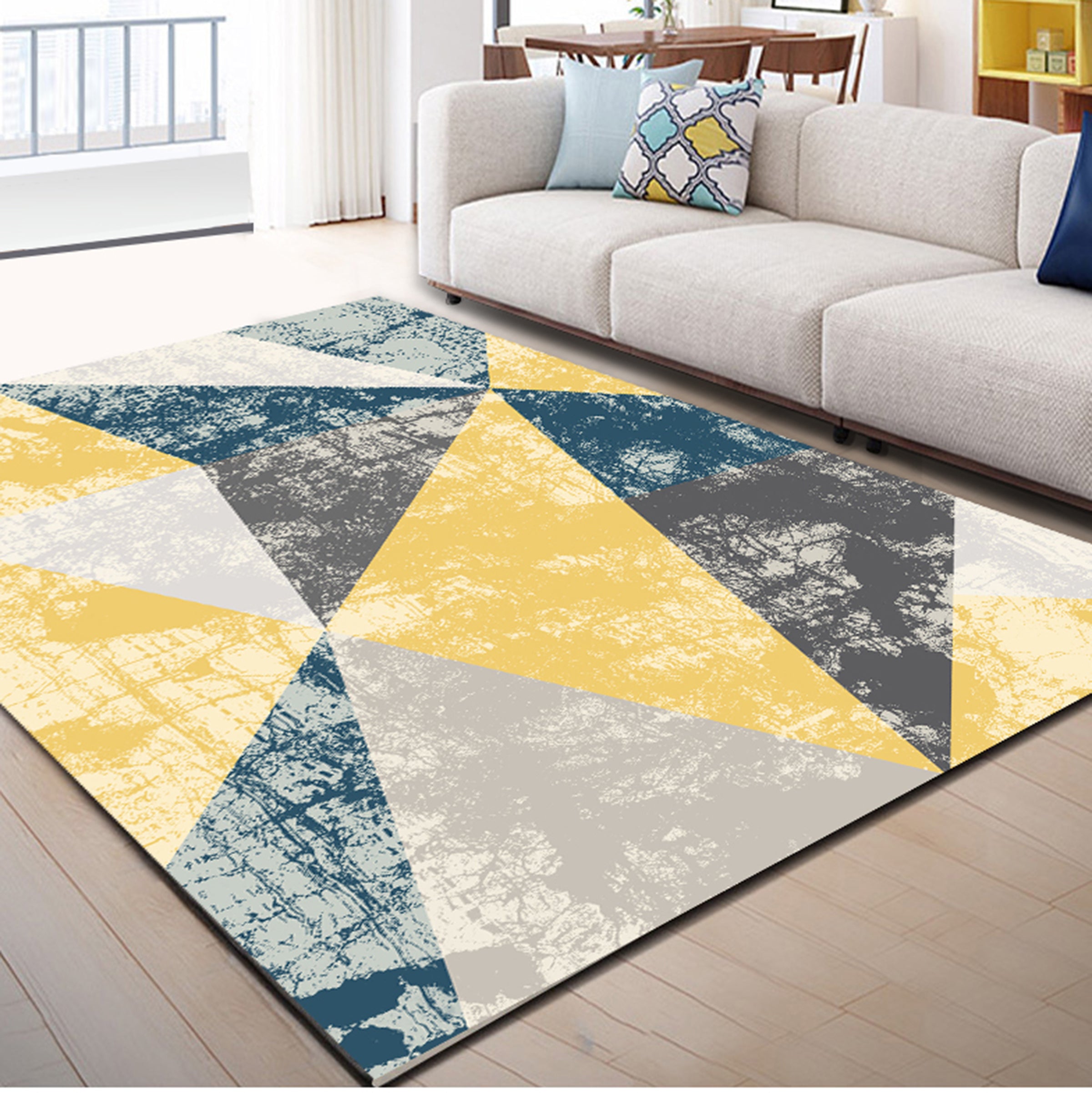 3D Colored Geometric Pattern WG428 Non Slip Rug Mat Mat AJ Creativity Home 
