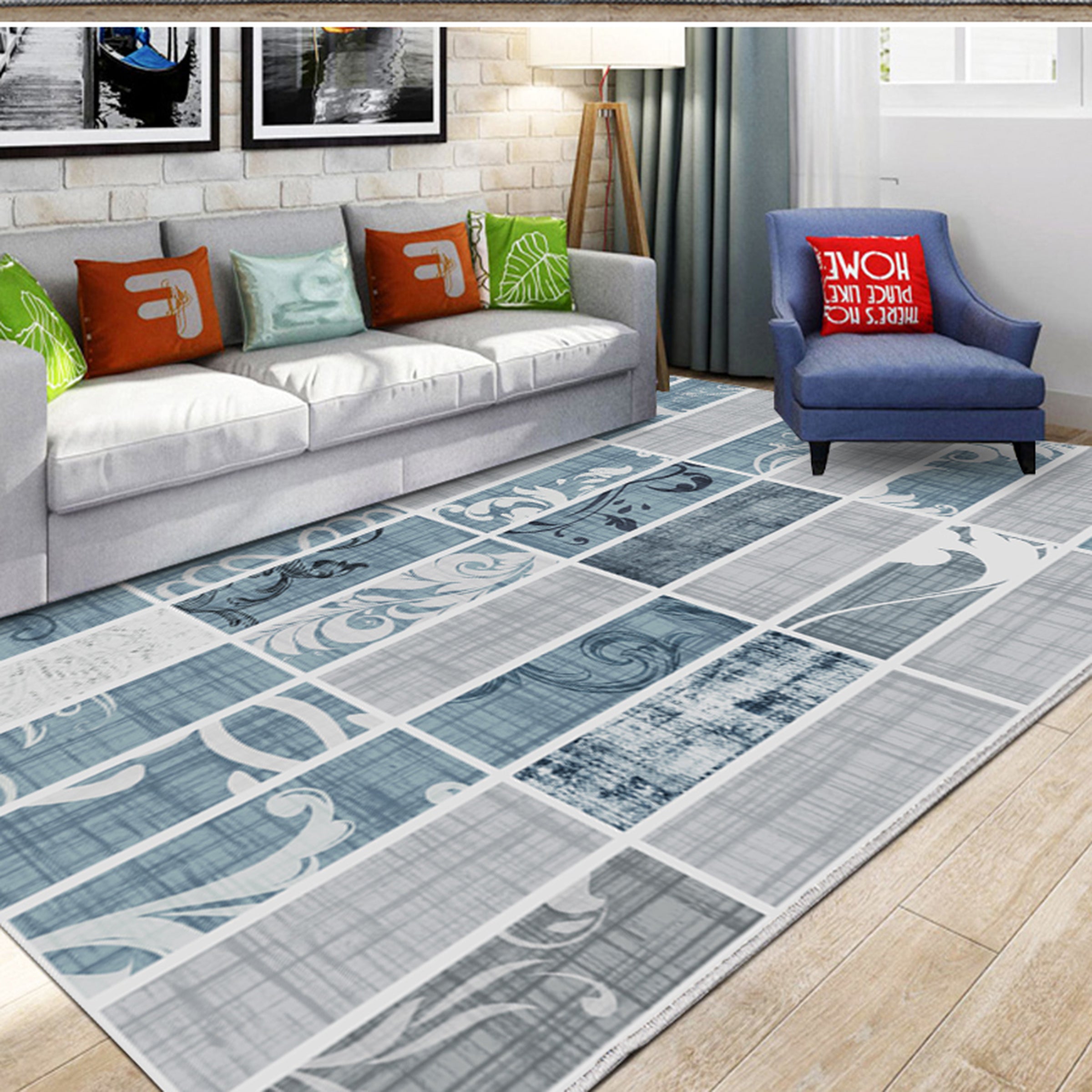 3D Modern Geometric Pattern WG414 Non Slip Rug Mat Mat AJ Creativity Home 
