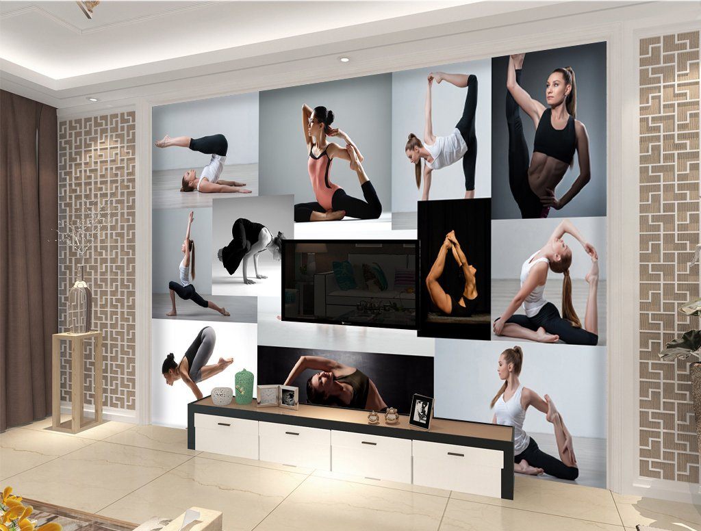 3D Yoga Exercise 47 Wall Murals Wallpaper AJ Wallpaper 2 