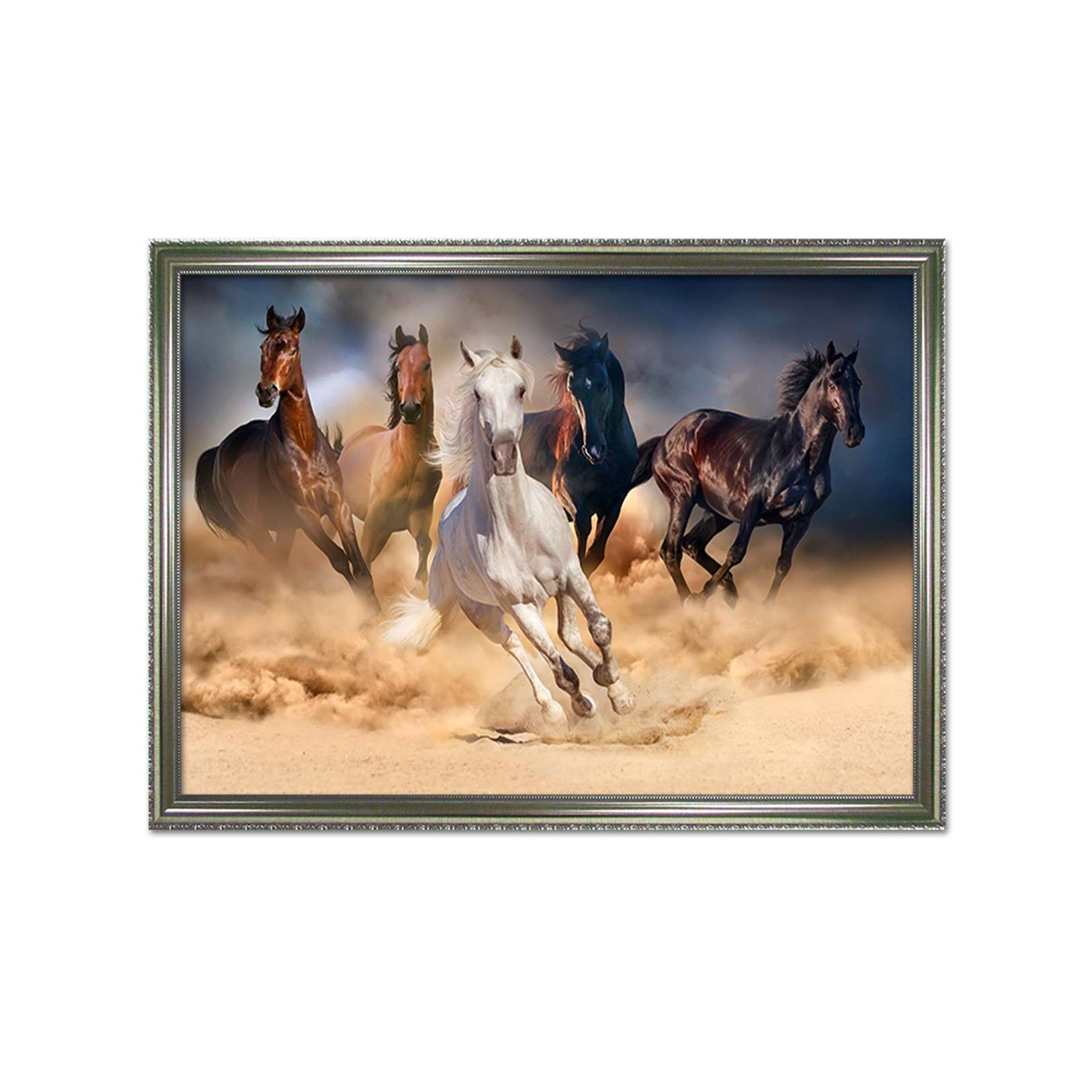 3D Run The Horse 189 Fake Framed Print Painting Wallpaper AJ Creativity Home 