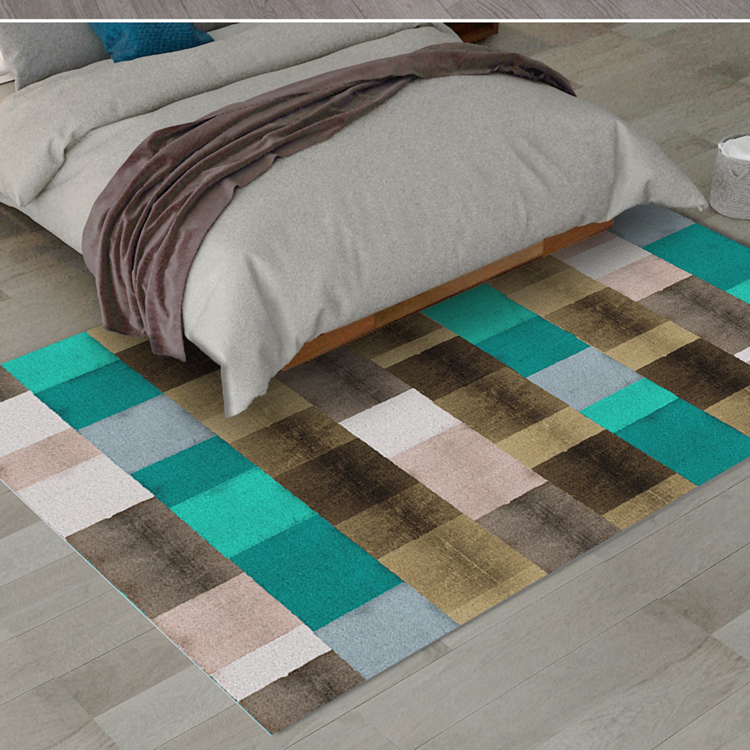 3D Colored Geometric Pattern WG445 Non Slip Rug Mat Mat AJ Creativity Home 