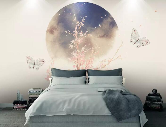 3D Butterfly Flower 983 Wall Murals Wallpaper AJ Wallpaper 2 
