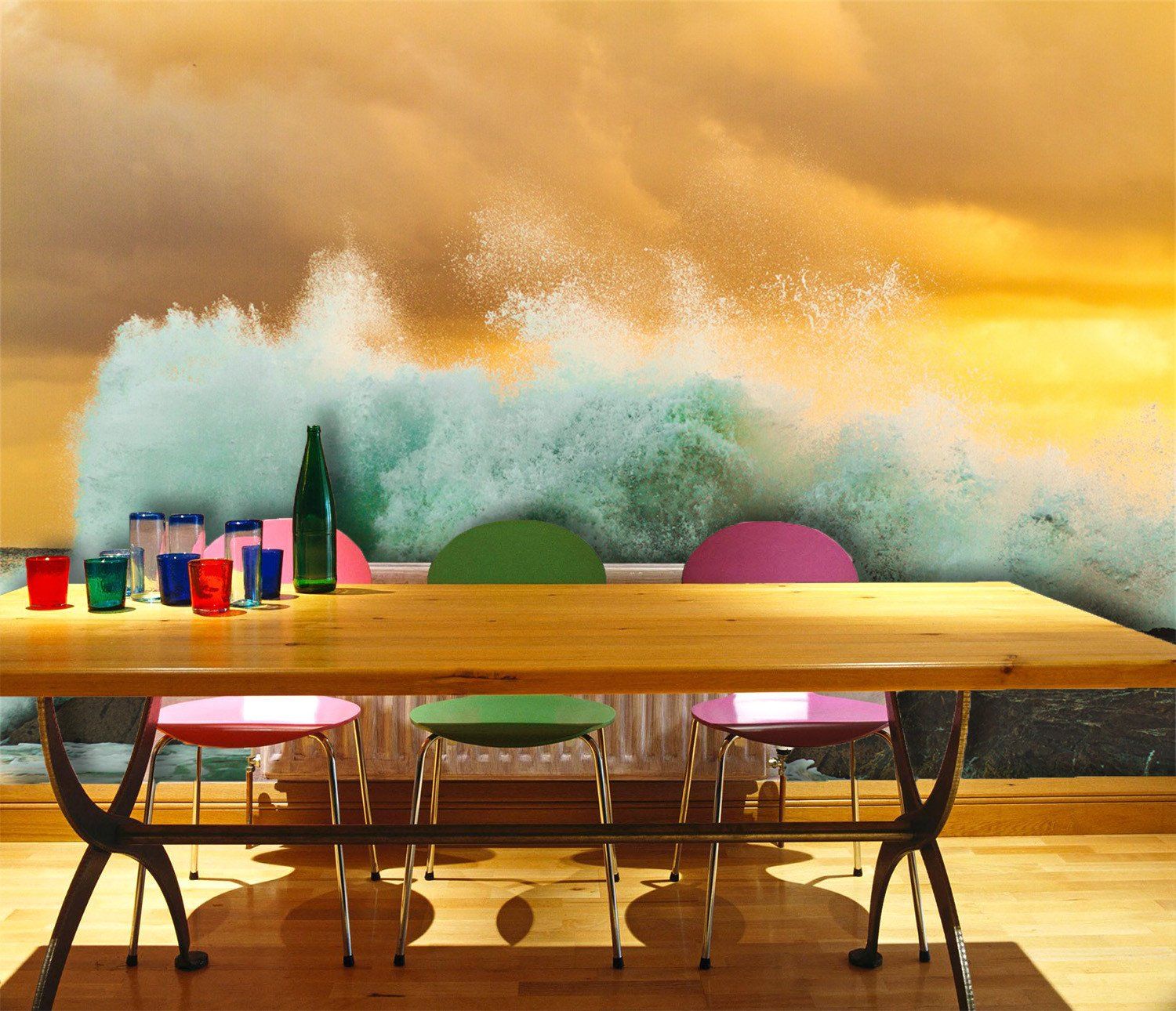 3D Sunset Glow Spray 23 Wallpaper AJ Wallpaper 