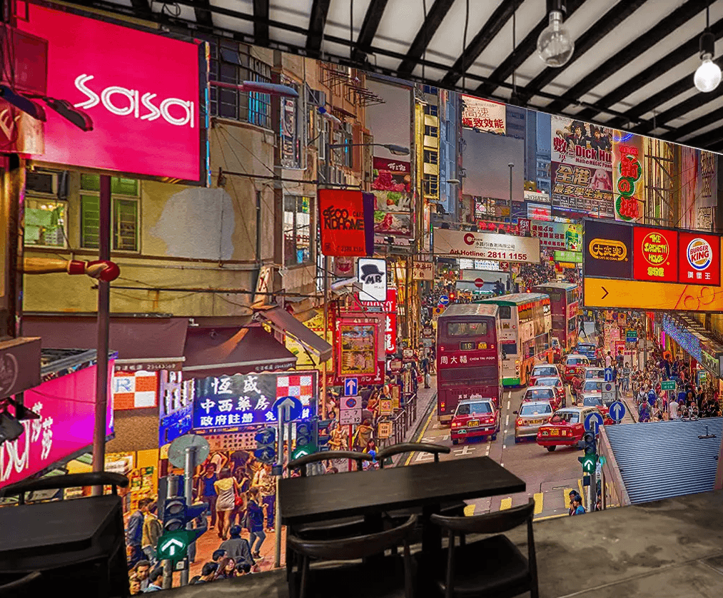 3D Hong Kong Street 167 Wallpaper AJ Wallpaper 2 