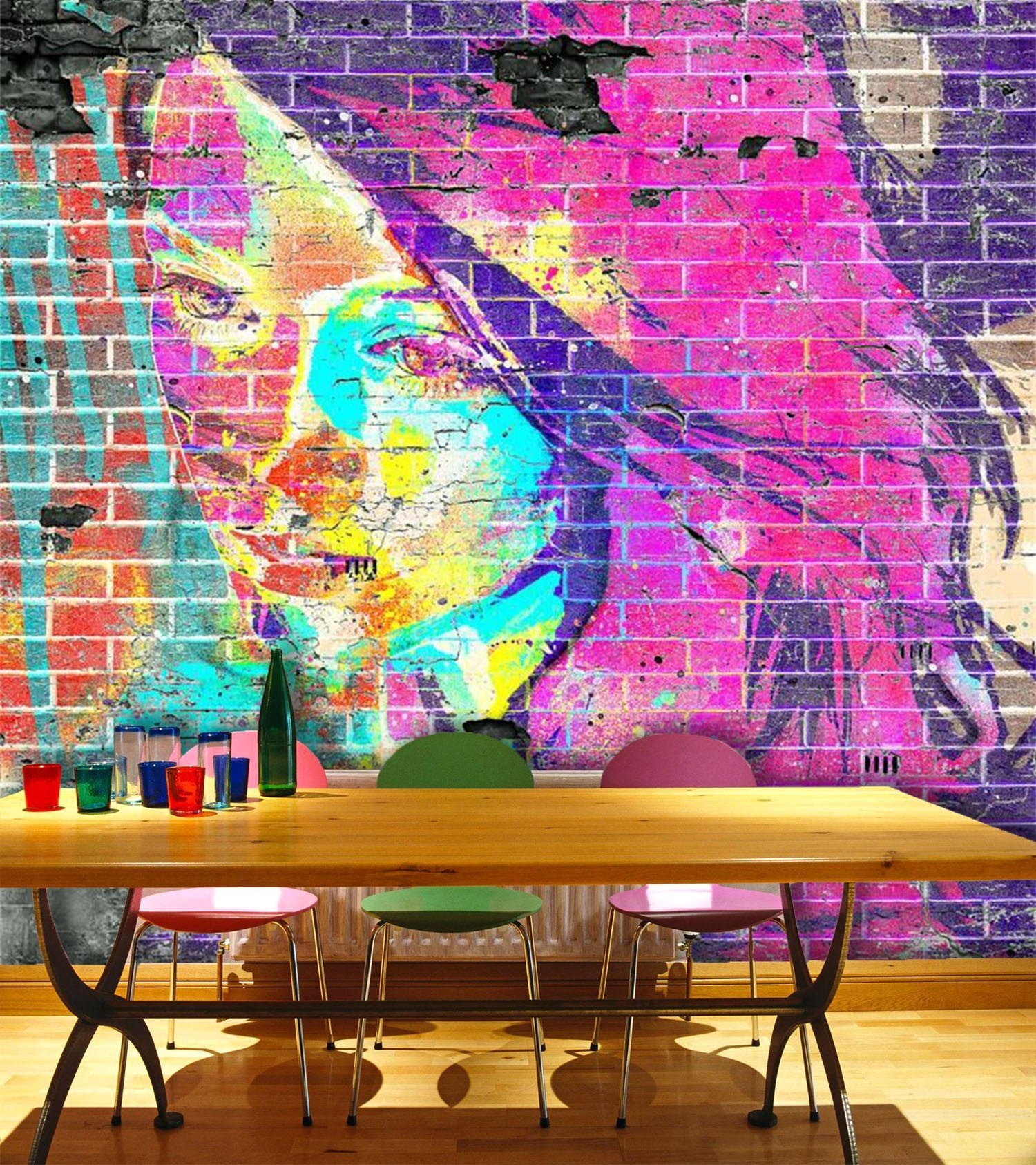 3D Graffiti Color Girl 58 Wallpaper AJ Wallpaper 