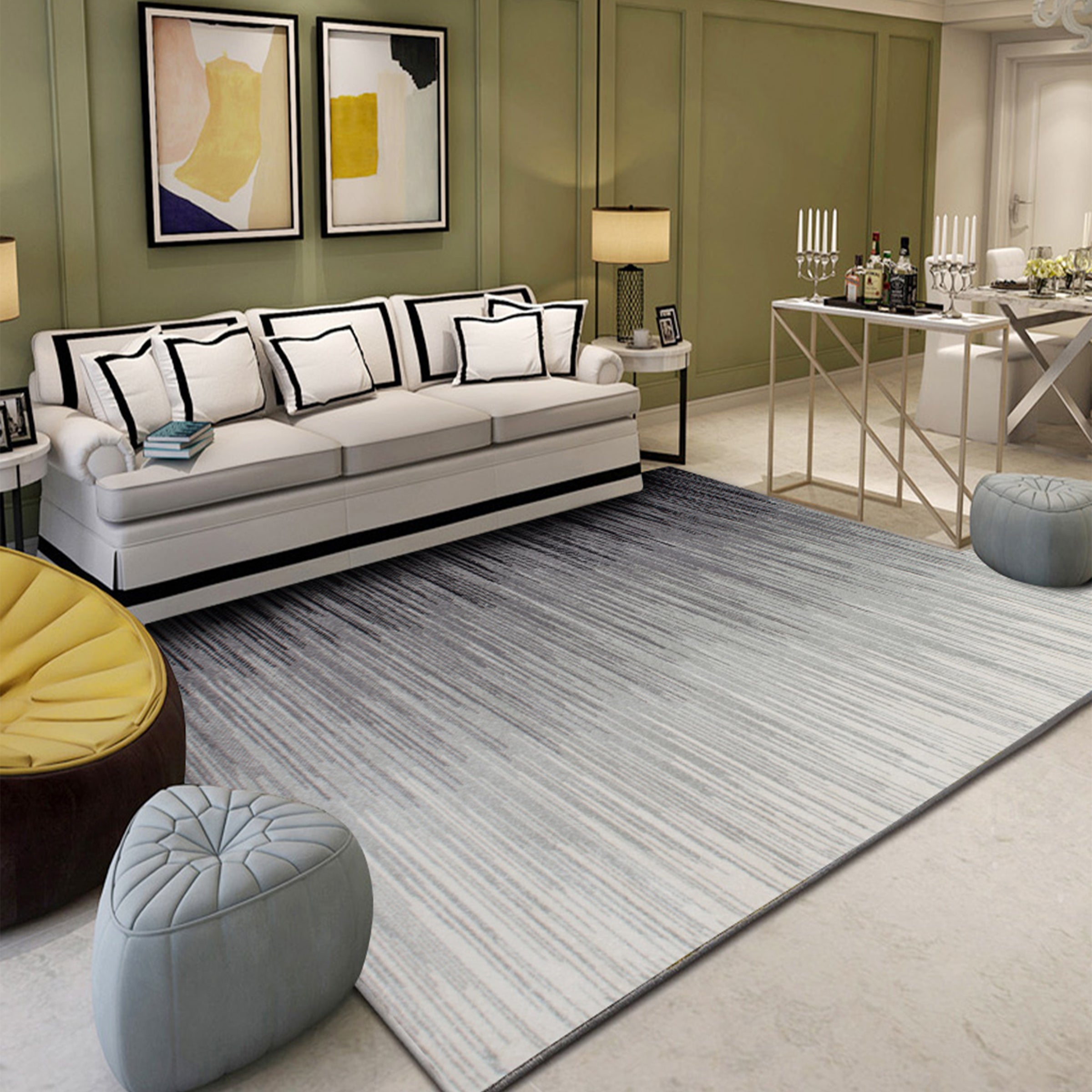 3D Color Stripe WG167 Non Slip Rug Mat Mat AJ Creativity Home 