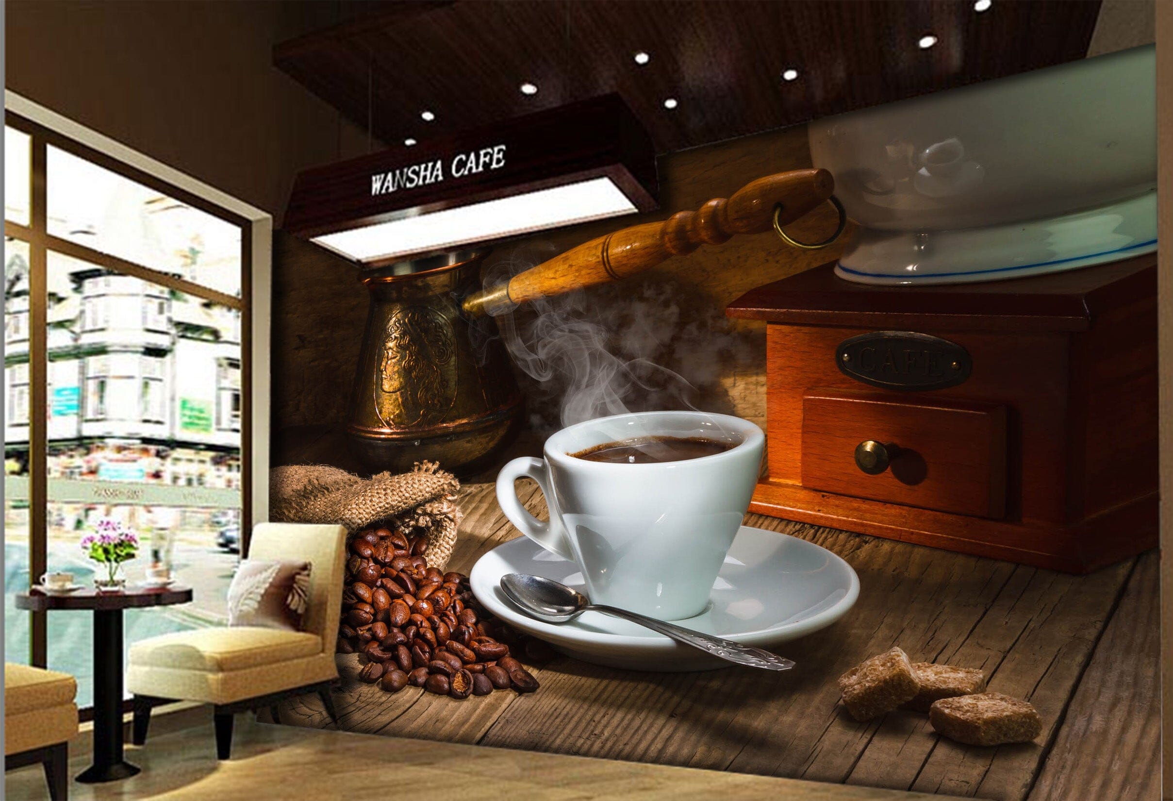 3D Delicious Coffee 1085 Wall Murals Wallpaper AJ Wallpaper 2 