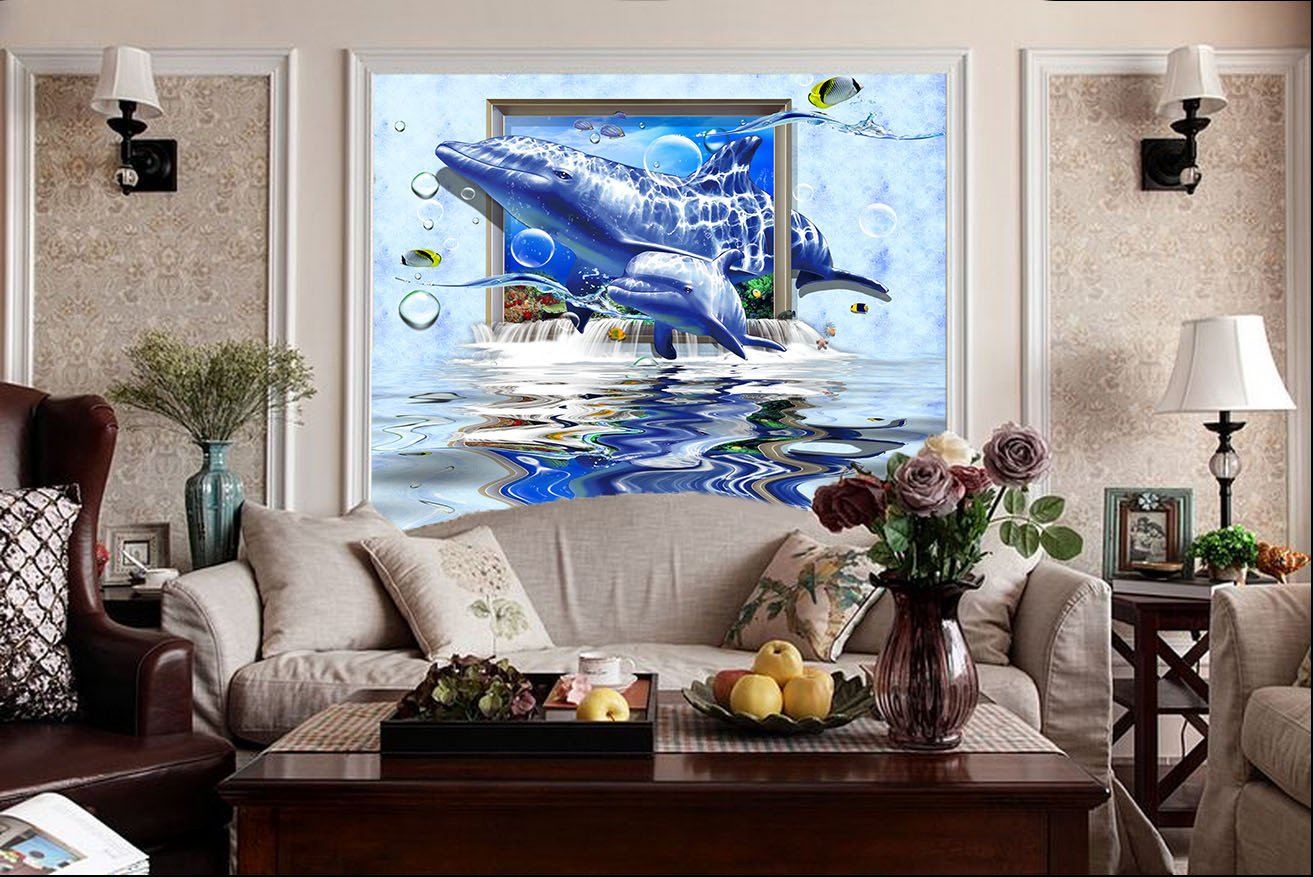 Dolphins Window Wallpaper AJ Wallpaper 