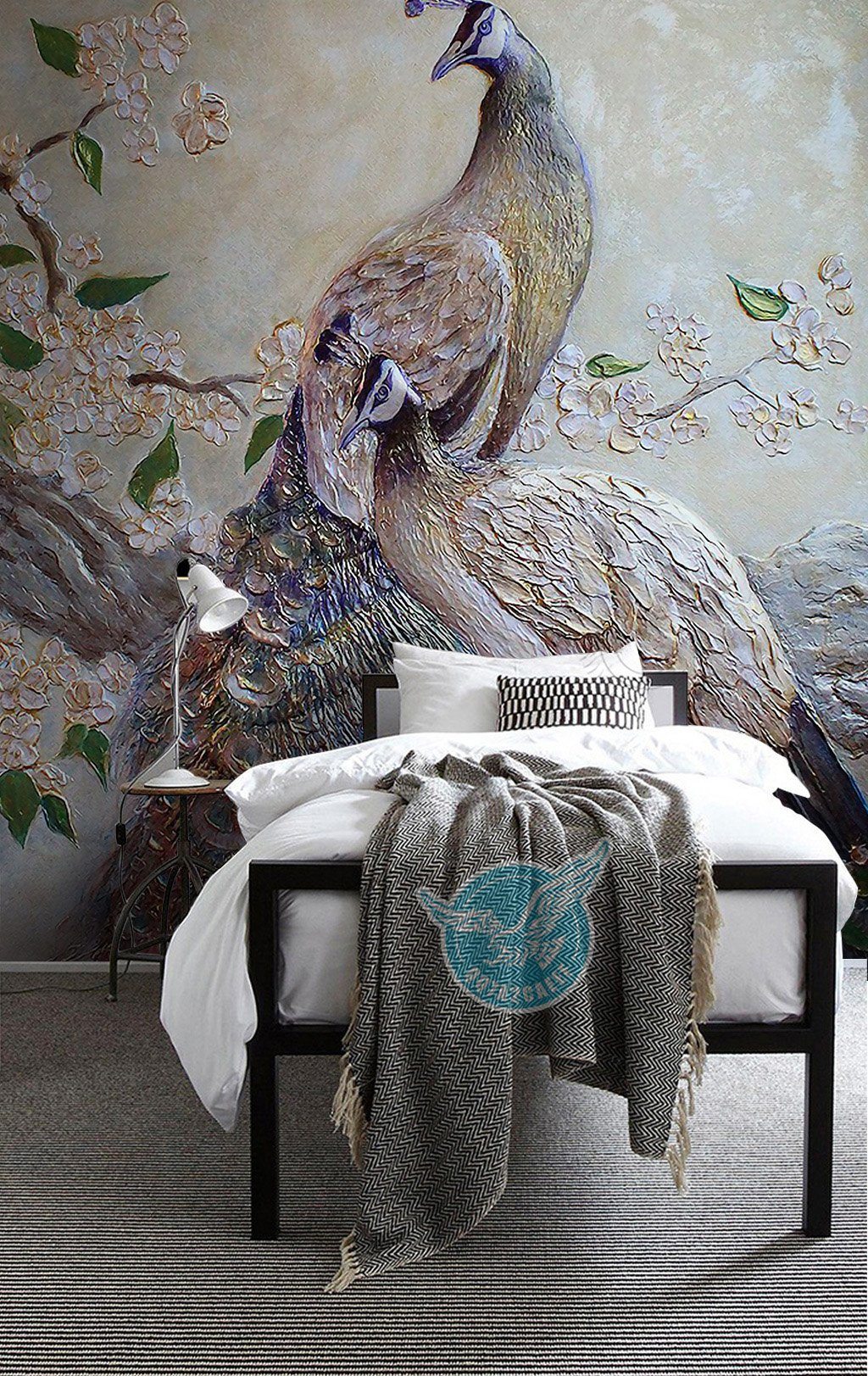 3D Peacock 360 Wall Murals Wallpaper AJ Wallpaper 2 