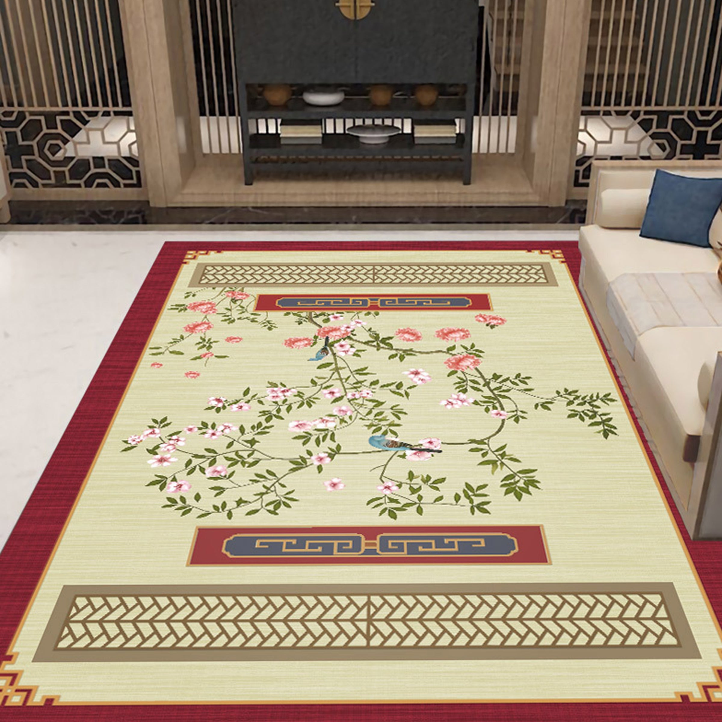 3D Flower Bird WG316 Non Slip Rug Mat Mat AJ Creativity Home 