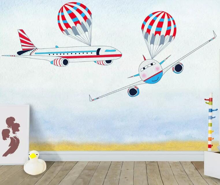 3D Cute Airplane 1662 Wall Murals Wallpaper AJ Wallpaper 2 