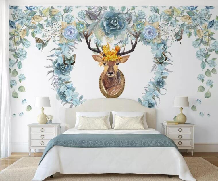 3D Forest Deer 1488 Wall Murals Wallpaper AJ Wallpaper 2 