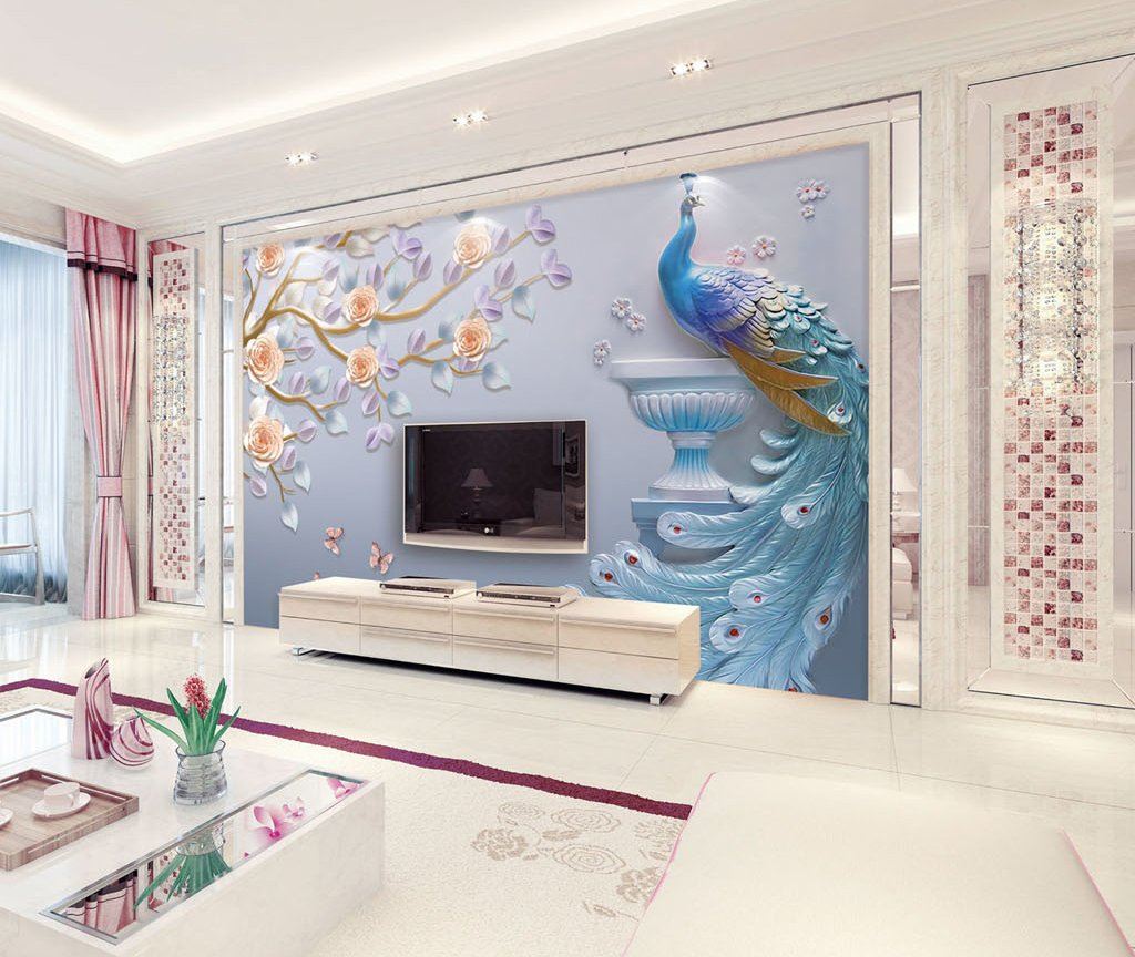 3D Peacock 325 Wall Murals Wallpaper AJ Wallpaper 2 