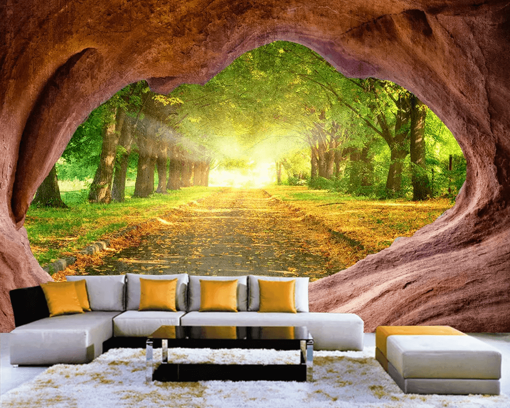 3D Sunny Deciduous Tree Hole 205 Wallpaper AJ Wallpaper 2 