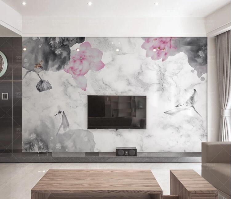 3D Painted Flowers WC207 Wall Murals