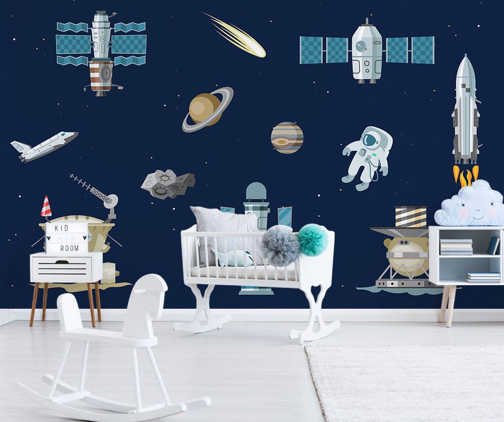 3D Astronaut Aircraft WC076 Wall Murals Wallpaper AJ Wallpaper 2 