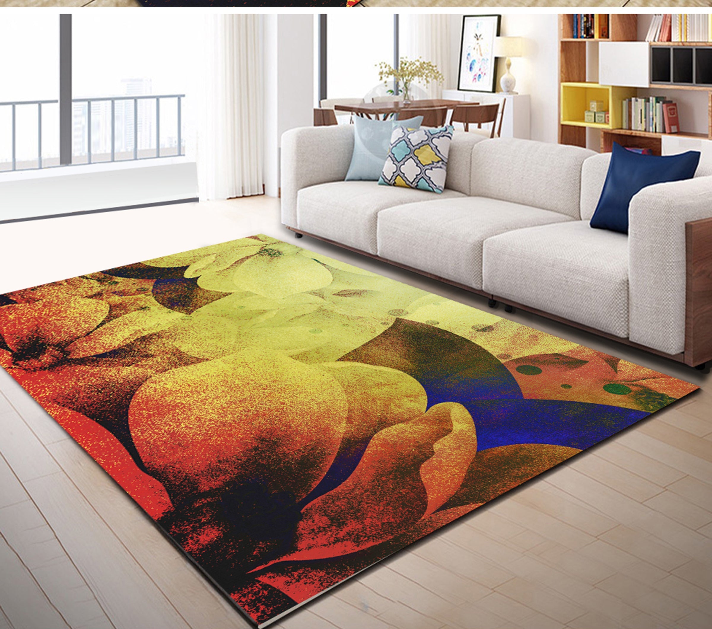 3D Golden Flowers WG423 Non Slip Rug Mat Mat AJ Creativity Home 